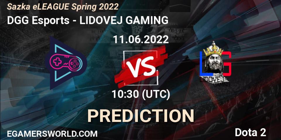 Pronóstico DGG Esports - LIDOVEJ GAMING. 11.06.2022 at 10:48, Dota 2, Sazka eLEAGUE Spring 2022