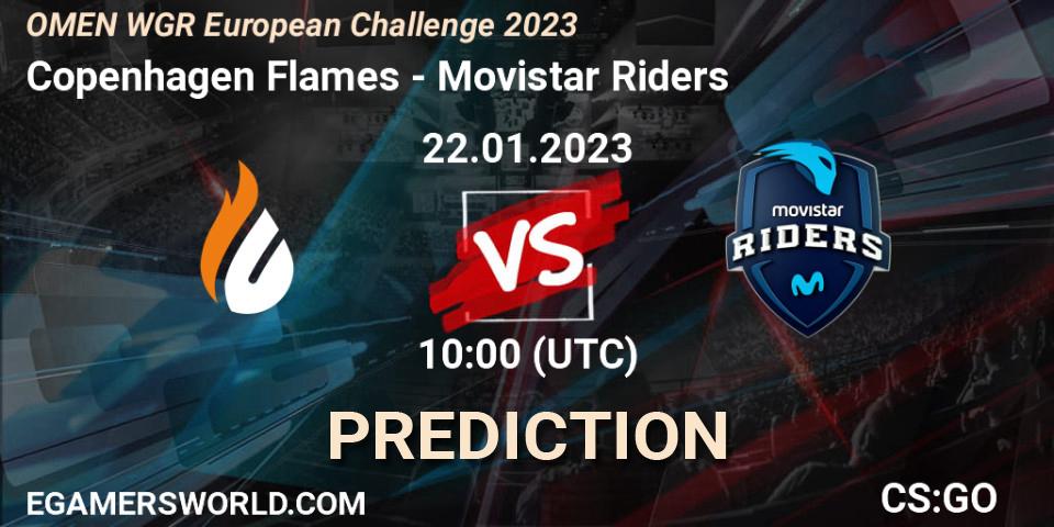 Pronóstico Copenhagen Flames - Movistar Riders. 22.01.23, CS2 (CS:GO), OMEN WGR European Challenge 2023