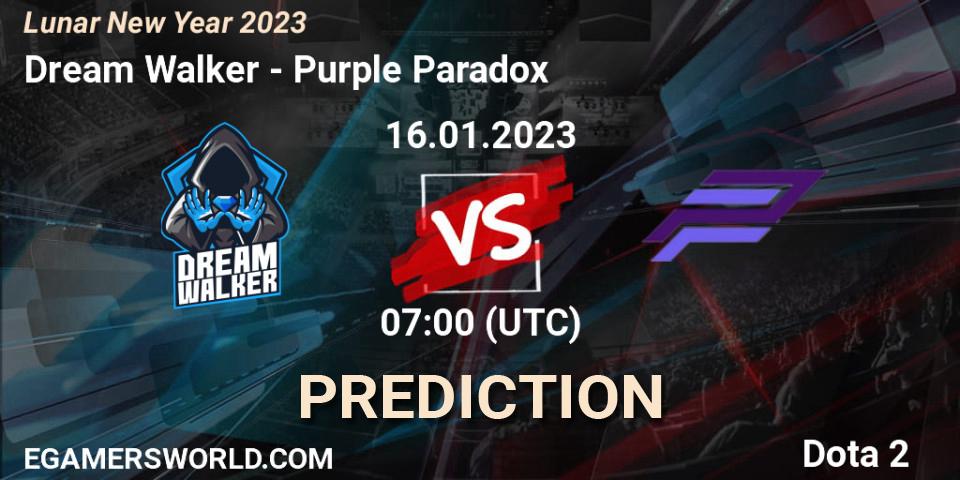 Pronóstico Dream Walker - Purple Paradox. 16.01.23, Dota 2, Lunar New Year 2023