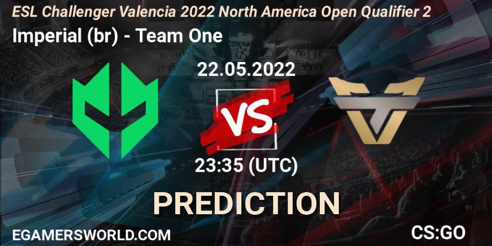 Pronóstico Imperial (br) - Team One. 22.05.2022 at 23:35, Counter-Strike (CS2), ESL Challenger Valencia 2022 North America Open Qualifier 2