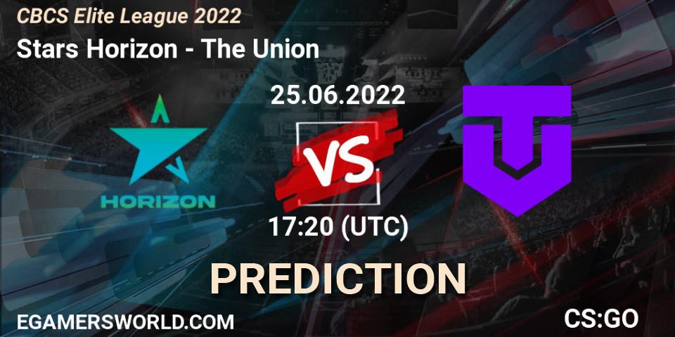 Pronóstico Stars Horizon - The Union. 25.06.2022 at 17:20, Counter-Strike (CS2), CBCS Elite League 2022