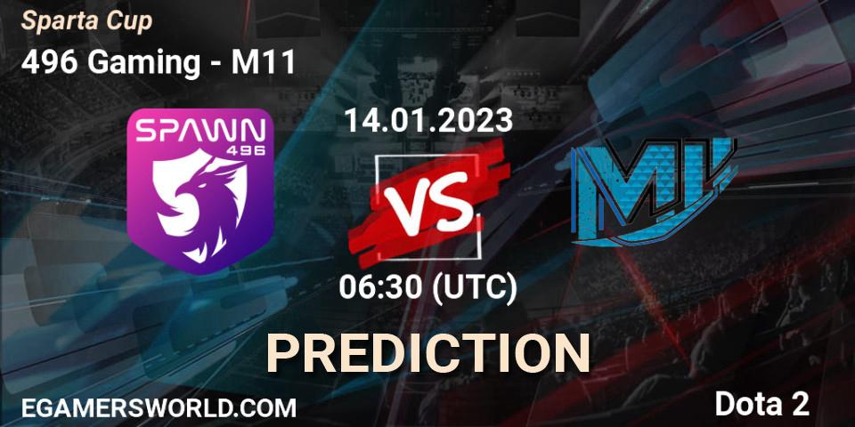 Pronóstico 496 Gaming - M11. 14.01.2023 at 06:30, Dota 2, Sparta Cup
