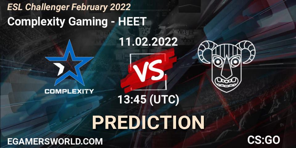 Pronóstico Complexity Gaming - HEET. 11.02.2022 at 14:00, Counter-Strike (CS2), ESL Challenger February 2022