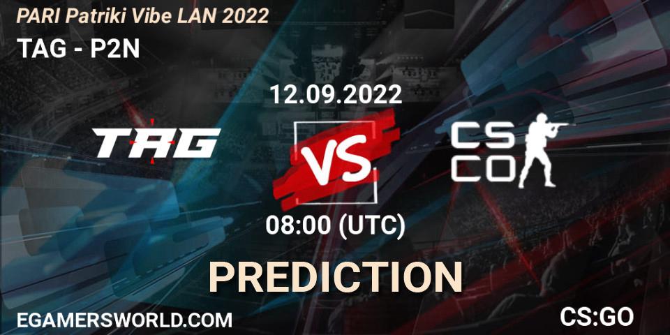 Pronóstico TAG - P2N. 12.09.2022 at 08:00, Counter-Strike (CS2), PARI PATRIKI VIBE LAN