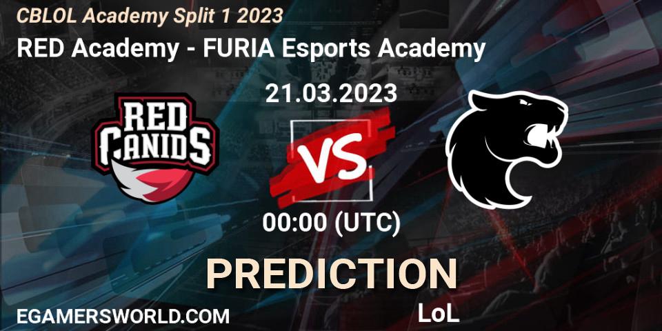 Pronóstico RED Academy - FURIA Esports Academy. 21.03.2023 at 00:00, LoL, CBLOL Academy Split 1 2023