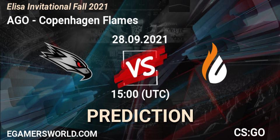 Pronóstico AGO - Copenhagen Flames. 28.09.2021 at 14:00, Counter-Strike (CS2), Elisa Invitational Fall 2021