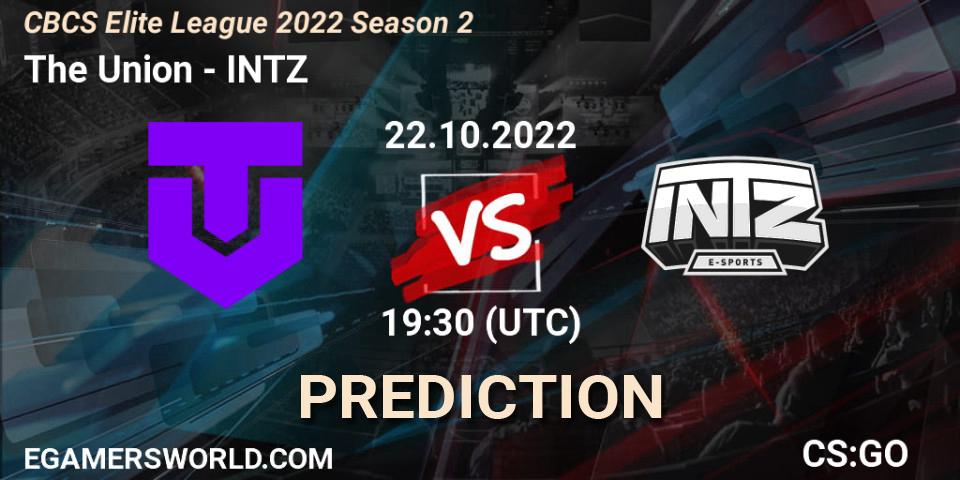Pronóstico The Union - INTZ. 22.10.2022 at 19:30, Counter-Strike (CS2), CBCS Elite League 2022 Season 2