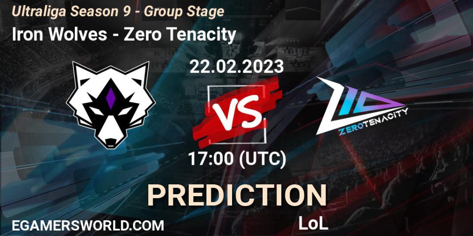 Pronóstico Iron Wolves - Zero Tenacity. 27.02.23, LoL, Ultraliga Season 9 - Group Stage