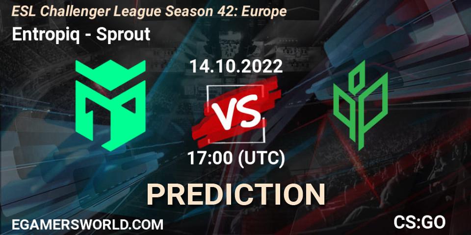 Pronóstico Entropiq - Sprout. 14.10.2022 at 17:00, Counter-Strike (CS2), ESL Challenger League Season 42: Europe