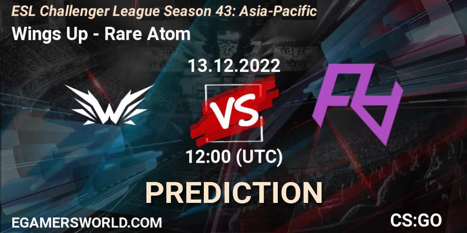 Pronóstico Wings Up - Rare Atom. 13.12.22, CS2 (CS:GO), ESL Challenger League Season 43: Asia-Pacific