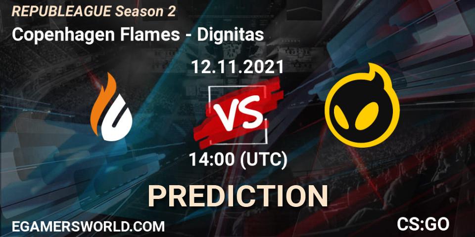 Pronóstico Copenhagen Flames - Dignitas. 12.11.2021 at 15:00, Counter-Strike (CS2), REPUBLEAGUE Season 2