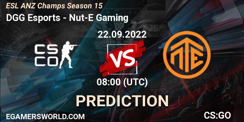 Pronóstico DGG Esports - Nut-E Gaming. 22.09.2022 at 08:00, Counter-Strike (CS2), ESL ANZ Champs Season 15