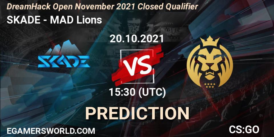 Pronóstico SKADE - MAD Lions. 20.10.2021 at 15:30, Counter-Strike (CS2), DreamHack Open November 2021 Closed Qualifier