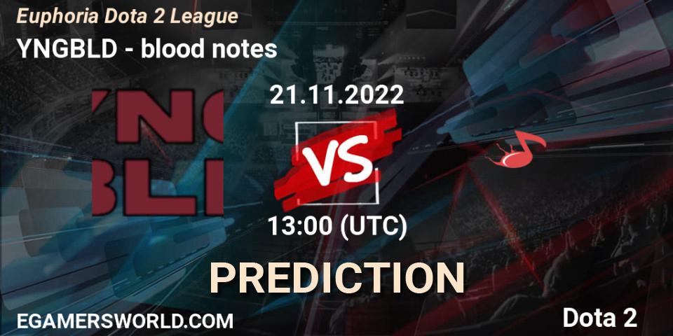 Pronóstico YNGBLD - blood notes. 21.11.2022 at 13:19, Dota 2, Euphoria Dota 2 League
