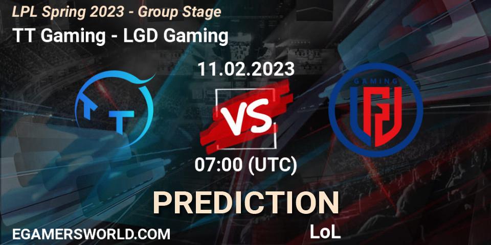 Pronóstico TT Gaming - LGD Gaming. 11.02.23, LoL, LPL Spring 2023 - Group Stage
