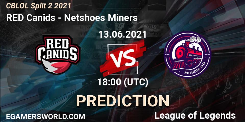 Pronóstico RED Canids - Netshoes Miners. 13.06.2021 at 18:00, LoL, CBLOL Split 2 2021
