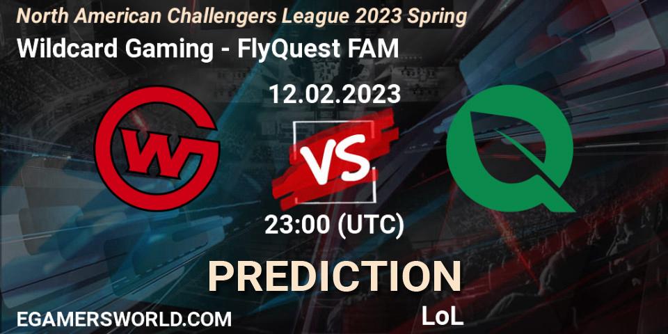 Pronóstico Wildcard Gaming - FlyQuest FAM. 12.02.2023 at 22:45, LoL, NACL 2023 Spring - Group Stage