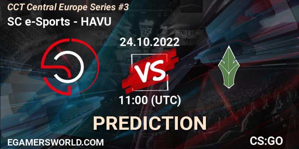 Pronóstico SC e-Sports - HAVU. 24.10.2022 at 11:30, Counter-Strike (CS2), CCT Central Europe Series #3
