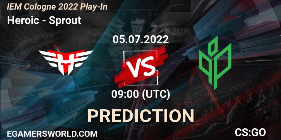 Pronóstico Heroic - Sprout. 05.07.2022 at 09:00, Counter-Strike (CS2), IEM Cologne 2022 Play-In
