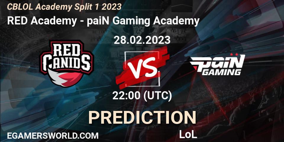 Pronóstico RED Academy - paiN Gaming Academy. 28.02.2023 at 22:00, LoL, CBLOL Academy Split 1 2023