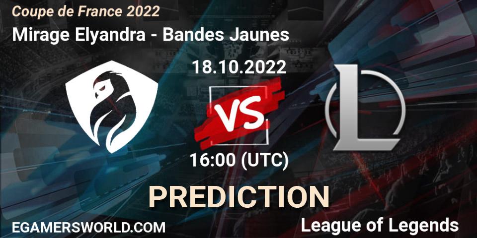 Pronóstico Mirage Elyandra - Bandes Jaunes. 18.10.2022 at 16:00, LoL, Coupe de France 2022