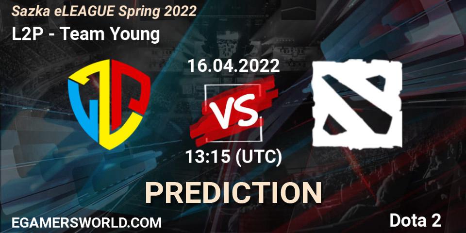 Pronóstico L2P - Team Young. 16.04.2022 at 13:15, Dota 2, Sazka eLEAGUE Spring 2022