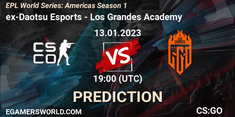 Pronóstico ex-Daotsu Esports - Los Grandes Academy. 13.01.23, CS2 (CS:GO), EPL World Series: Americas Season 1