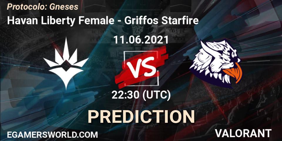 Pronóstico Havan Liberty Female - Griffos Starfire. 11.06.2021 at 22:00, VALORANT, Protocolo: Gêneses