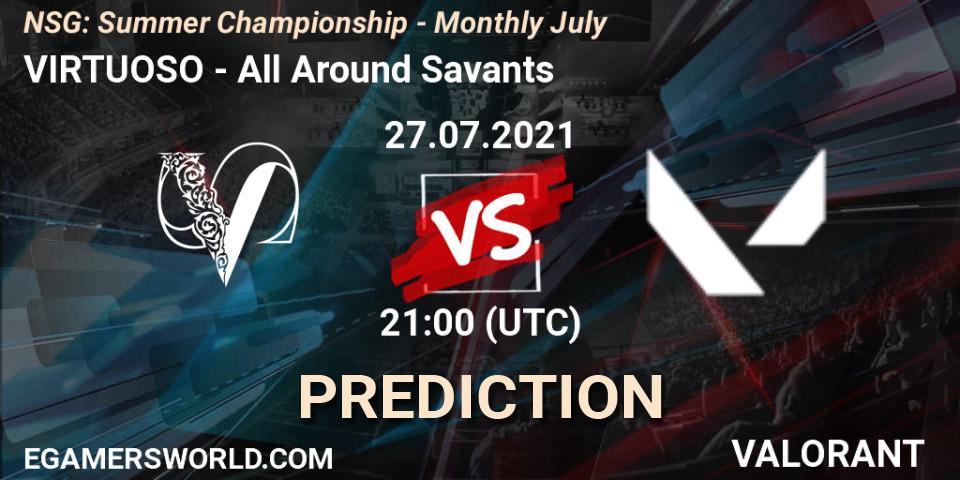 Pronóstico VIRTUOSO - All Around Savants. 27.07.2021 at 21:00, VALORANT, NSG: Summer Championship - Monthly July