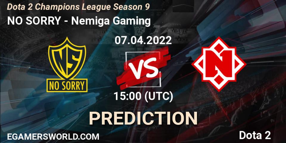 Pronóstico NO SORRY - Nemiga Gaming. 07.04.2022 at 15:01, Dota 2, Dota 2 Champions League Season 9