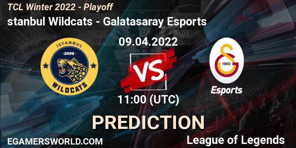 Pronóstico İstanbul Wildcats - Galatasaray Esports. 09.04.2022 at 13:00, LoL, TCL Winter 2022 - Playoff