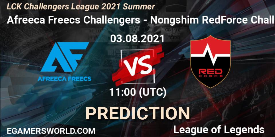 Pronóstico Afreeca Freecs Challengers - Nongshim RedForce Challengers. 03.08.2021 at 10:55, LoL, LCK Challengers League 2021 Summer