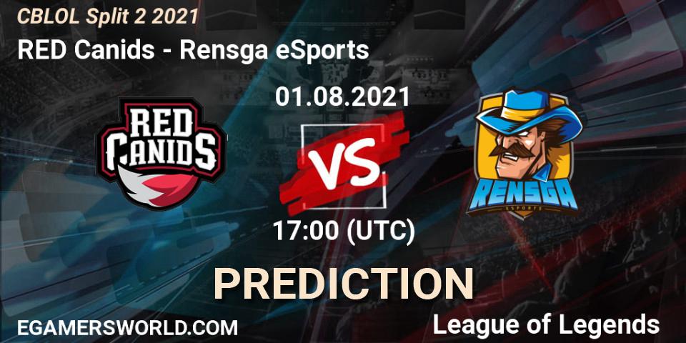 Pronóstico RED Canids - Rensga eSports. 01.08.2021 at 17:00, LoL, CBLOL Split 2 2021