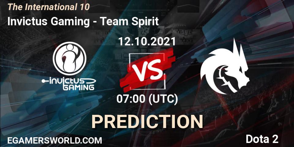 Pronóstico Invictus Gaming - Team Spirit. 12.10.2021 at 07:55, Dota 2, The Internationa 2021