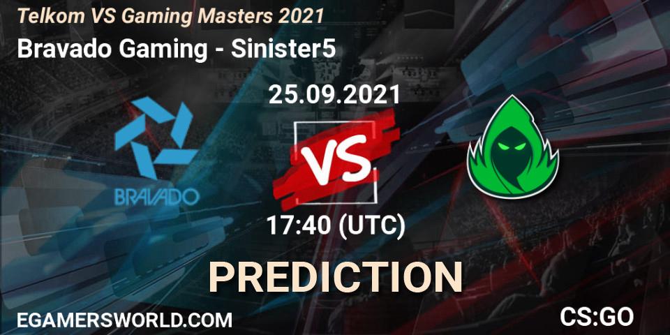 Pronóstico Bravado Gaming - Sinister5. 25.09.21, CS2 (CS:GO), Telkom VS Gaming Masters 2021