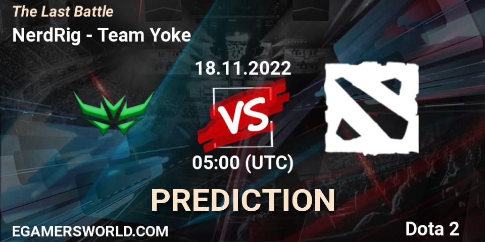 Pronóstico NerdRig - Team Yoke. 18.11.2022 at 05:00, Dota 2, The Last Battle