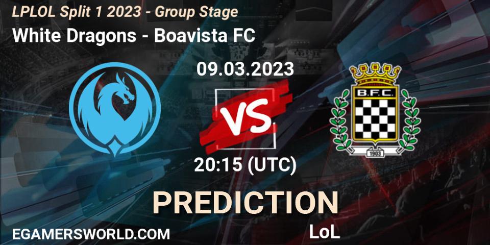 Pronóstico White Dragons - Boavista FC. 10.02.2023 at 20:15, LoL, LPLOL Split 1 2023 - Group Stage