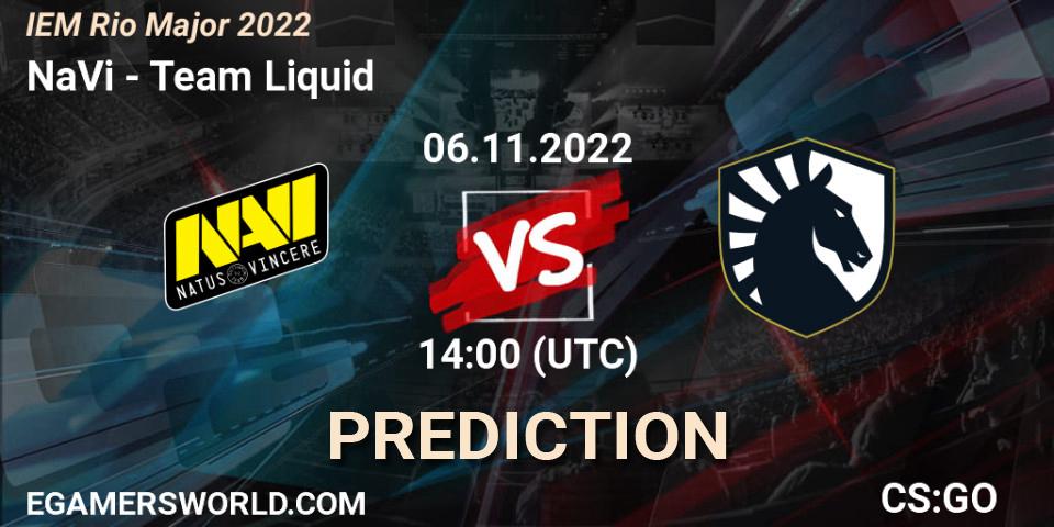 Pronóstico NaVi - Team Liquid. 06.11.22, CS2 (CS:GO), IEM Rio Major 2022