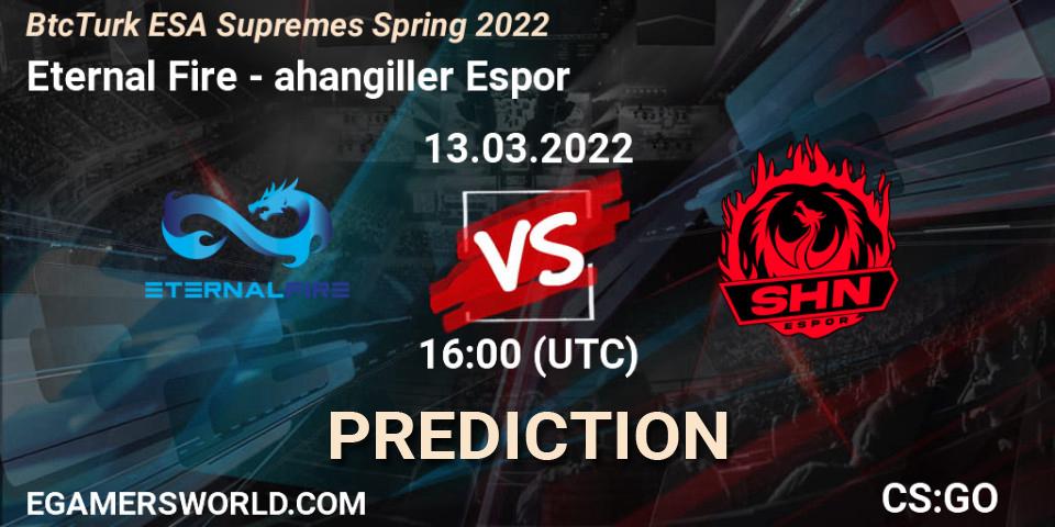 Pronóstico Eternal Fire - Şahangiller Espor. 13.03.2022 at 16:00, Counter-Strike (CS2), BtcTurk ESA Supremes Spring 2022