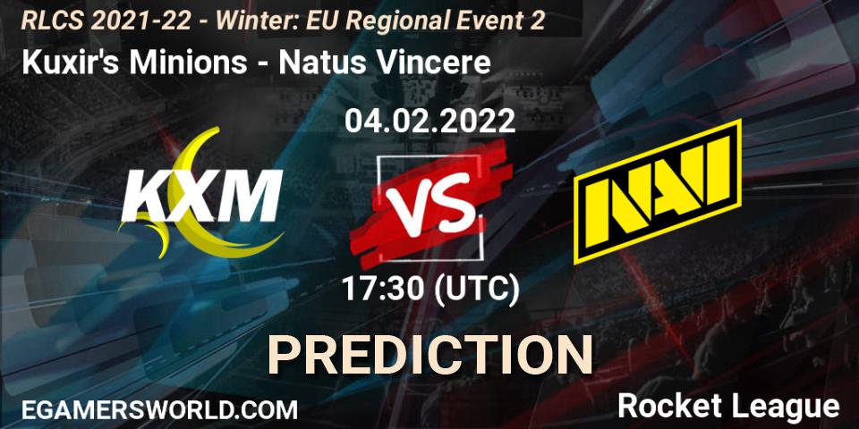 Pronóstico Kuxir's Minions - Natus Vincere. 04.02.2022 at 17:30, Rocket League, RLCS 2021-22 - Winter: EU Regional Event 2