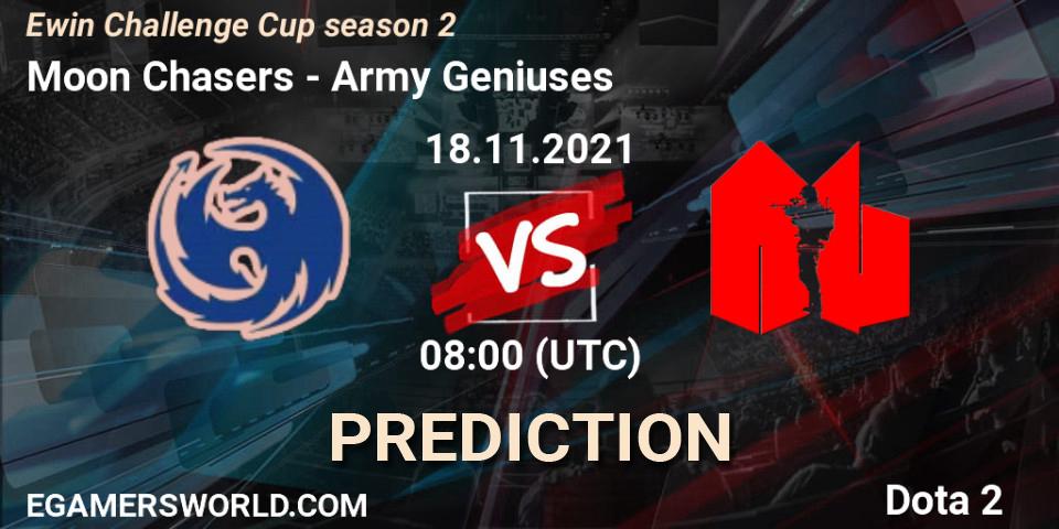 Pronóstico Moon Chasers - Army Geniuses. 18.11.2021 at 08:48, Dota 2, Ewin Challenge Cup season 2