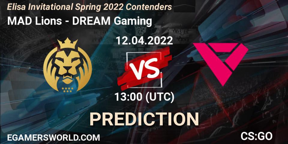 Pronóstico MAD Lions - DREAM Gaming. 12.04.22, CS2 (CS:GO), Elisa Invitational Spring 2022 Contenders