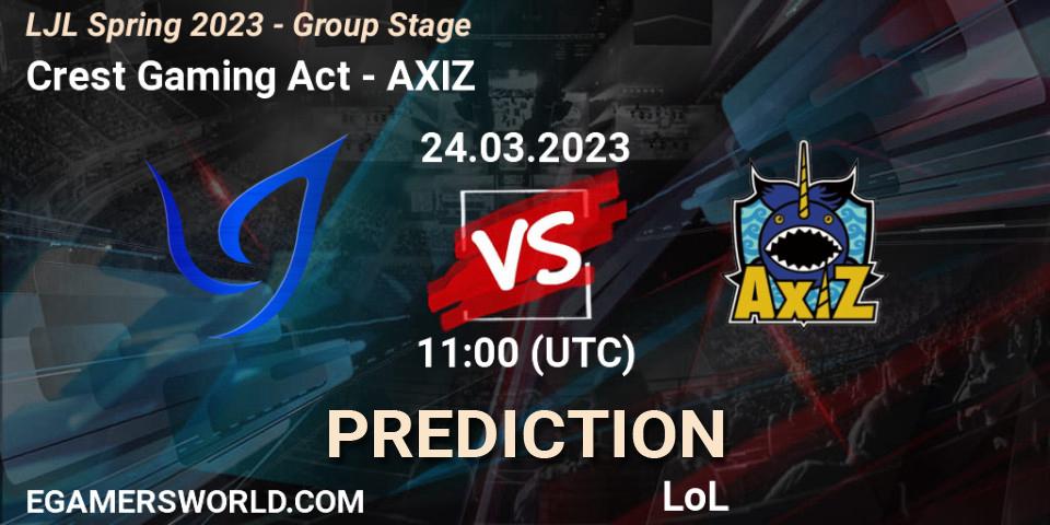 Pronóstico Crest Gaming Act - AXIZ. 24.03.23, LoL, LJL Spring 2023 - Group Stage