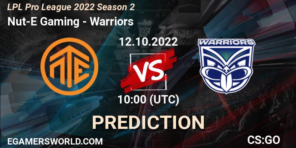 Pronóstico Nut-E Gaming - Warriors. 12.10.2022 at 10:00, Counter-Strike (CS2), LPL Pro League 2022 Season 2