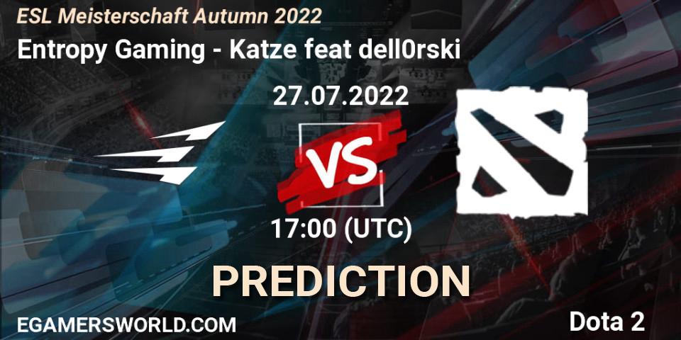 Pronóstico Entropy Gaming - Katze feat dell0rski. 27.07.2022 at 17:01, Dota 2, ESL Meisterschaft Autumn 2022