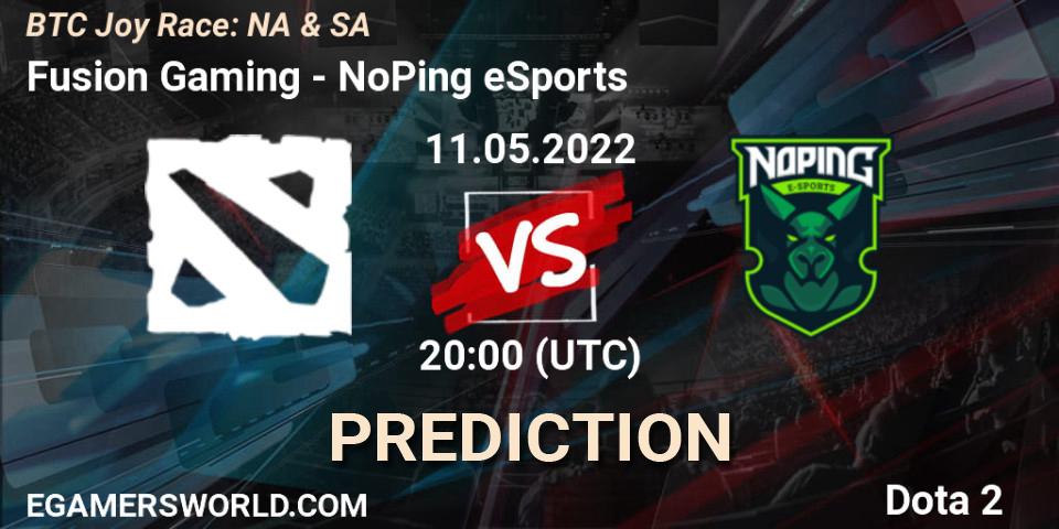 Pronóstico Fusion Gaming - NoPing eSports. 11.05.2022 at 20:20, Dota 2, BTC Joy Race: NA & SA