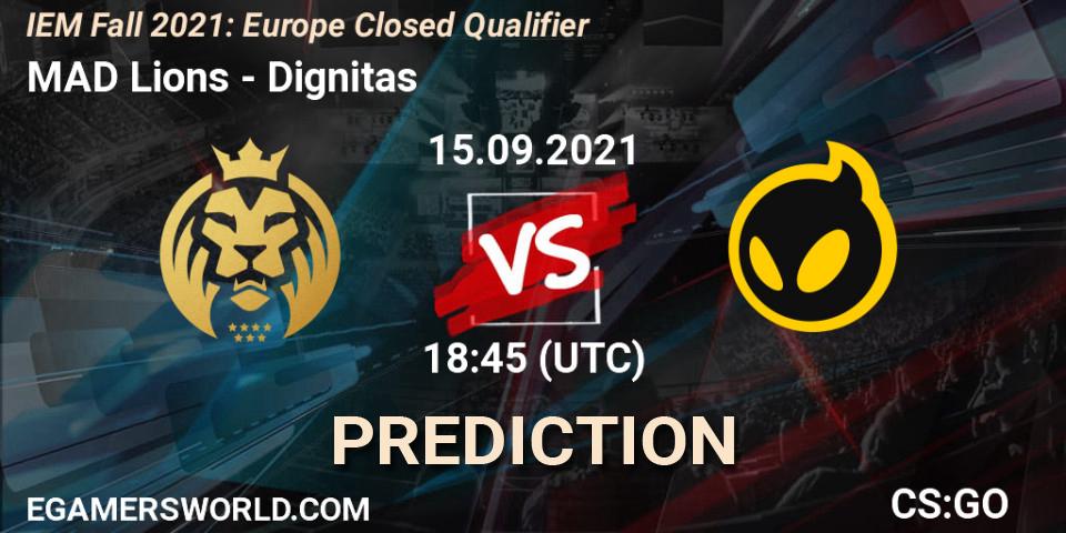 Pronóstico MAD Lions - Dignitas. 15.09.2021 at 18:45, Counter-Strike (CS2), IEM Fall 2021: Europe Closed Qualifier
