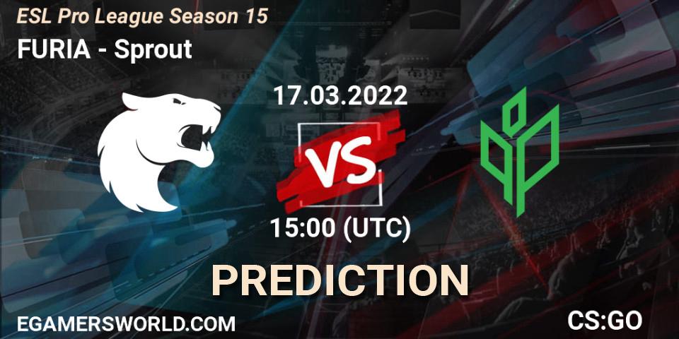 Pronóstico FURIA - Sprout. 17.03.2022 at 15:00, Counter-Strike (CS2), ESL Pro League Season 15