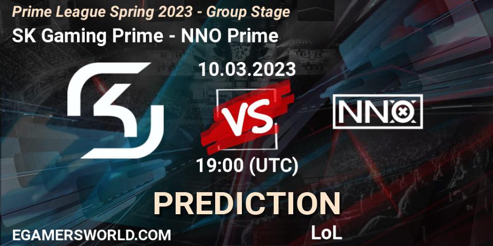 Pronóstico SK Gaming Prime - NNO Prime. 10.03.23, LoL, Prime League Spring 2023 - Group Stage