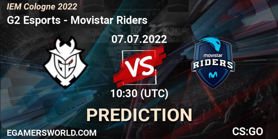 Pronóstico G2 Esports - Movistar Riders. 07.07.22, CS2 (CS:GO), IEM Cologne 2022